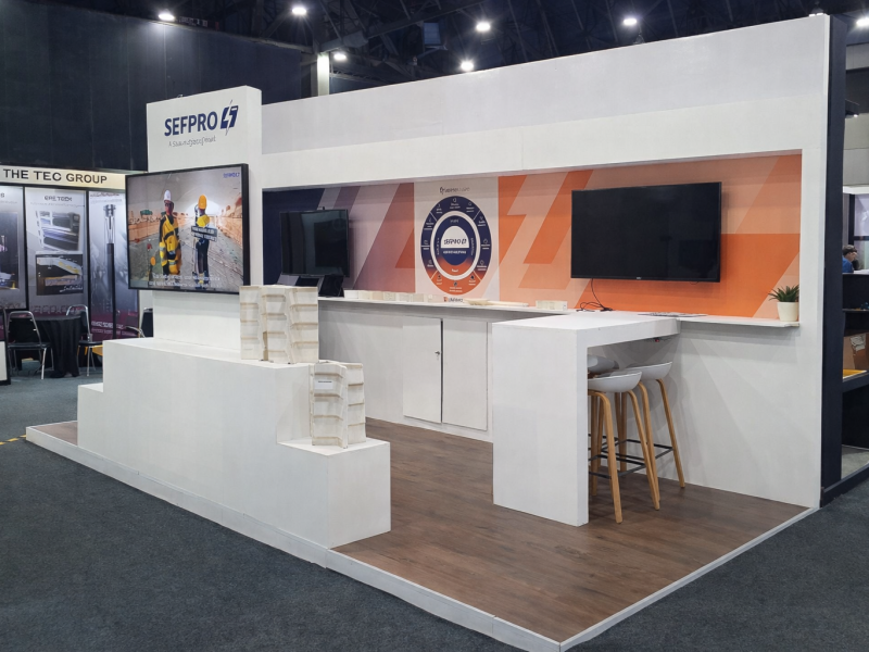 SEFPRO exhibition booth at event